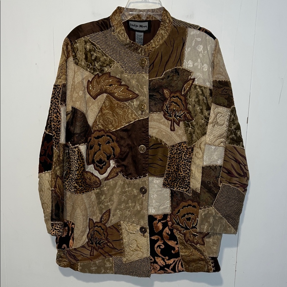 Indigo Moon Vintage Patchwork Jacket NWT HU